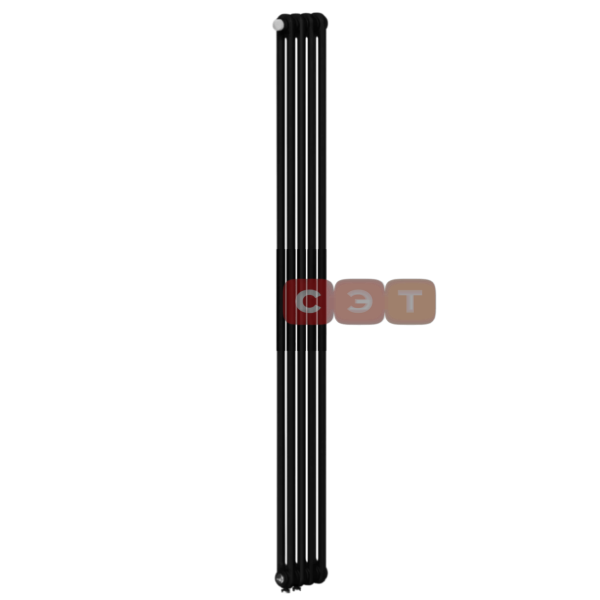 Радиатор стальной 2х трубный Rifar TUBOG АНТРАЦИТ 04 секции (в. 1800мм, подкл. -  донное левое/правое, ТЕРМОКЛАПАН)